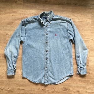 Ralph Lauren Sport denim/chambray button up shirt